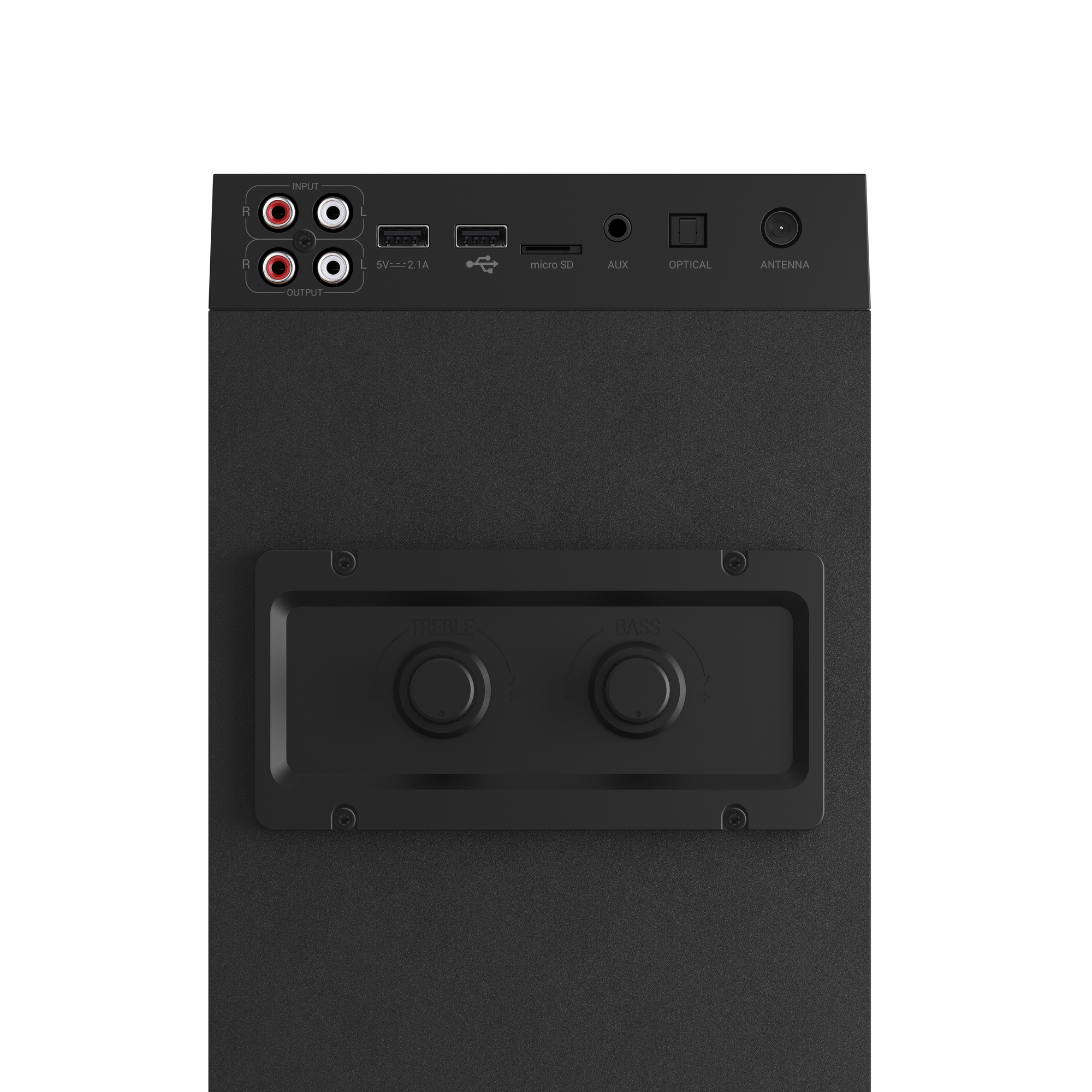 Play your music via external memories or audio-in.