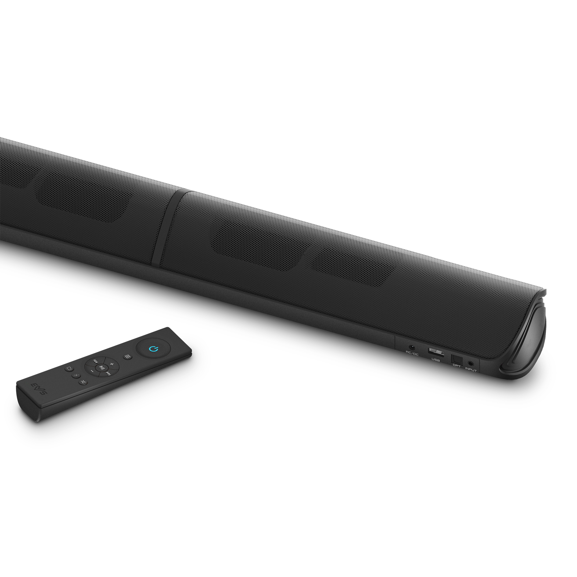 Soundbar 2.0 compacta con Bluetooth 5.0 y entrada óptica