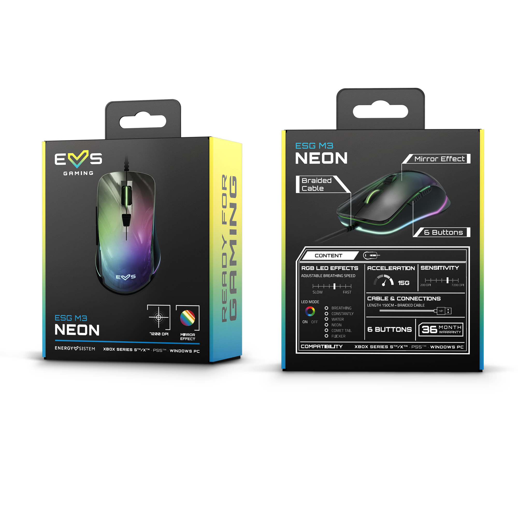 Gaming Mouse en color negro ergonómico y muy cómodo