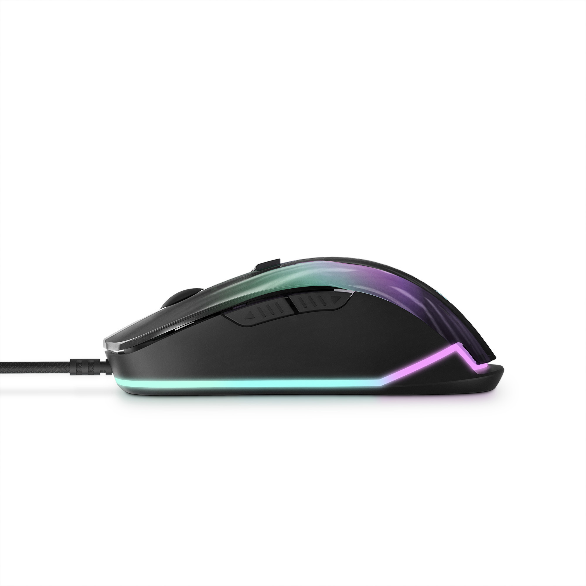 Ratón gaming con efecto espejo iluminado y luces LED RGB