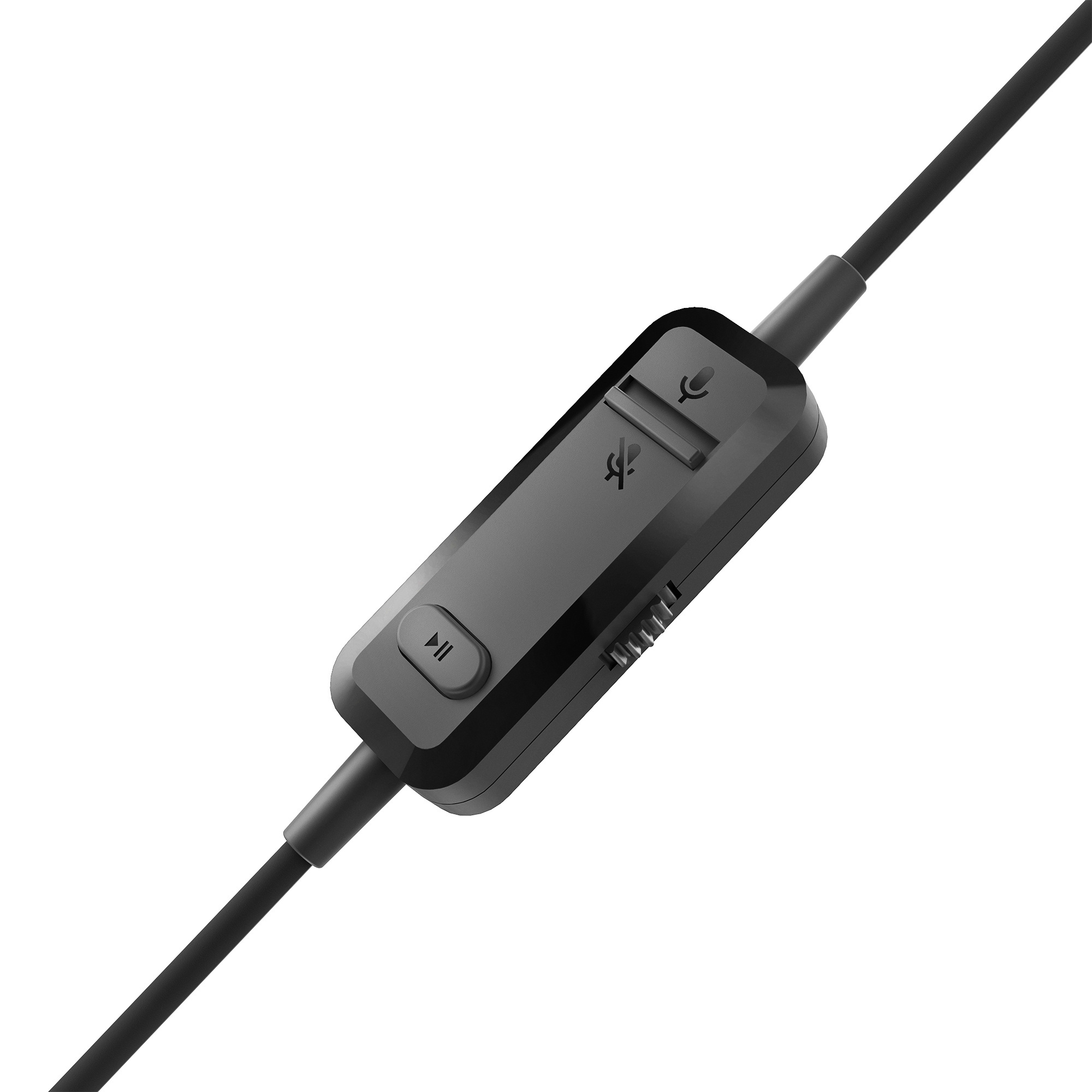 Micrófono para auriculares con control de audio en el cable
