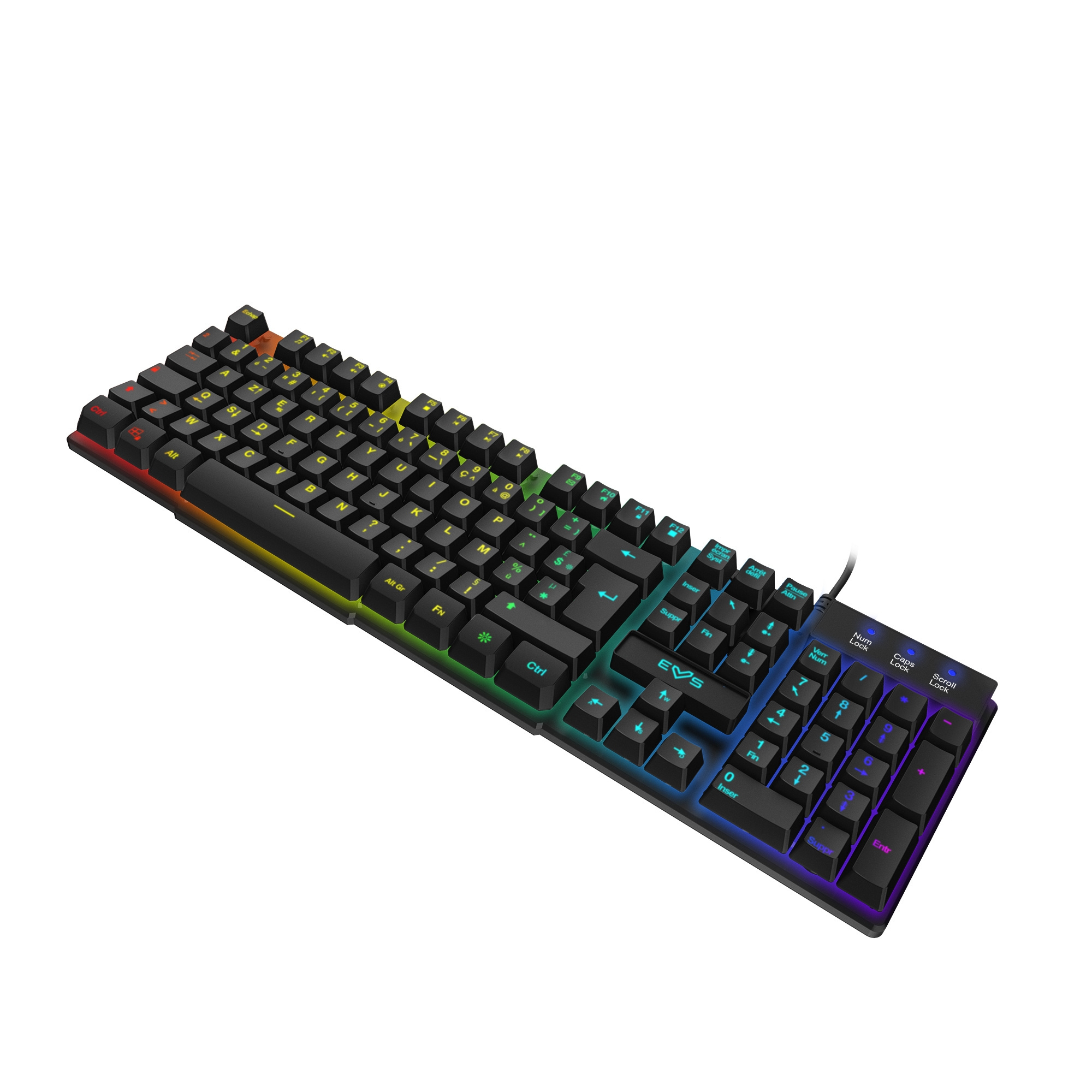 teclado gamer de membrana con función anti-ghosting.19 teclas
