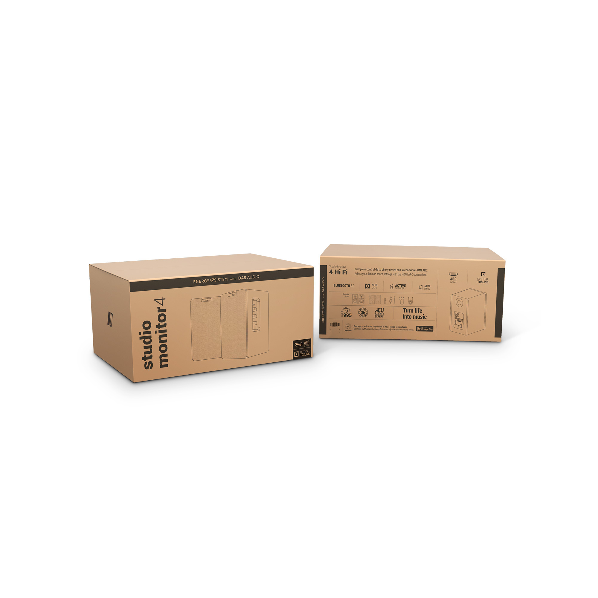 Altavoces Hi-Fi con dos entradas analógicas estéreo RCA