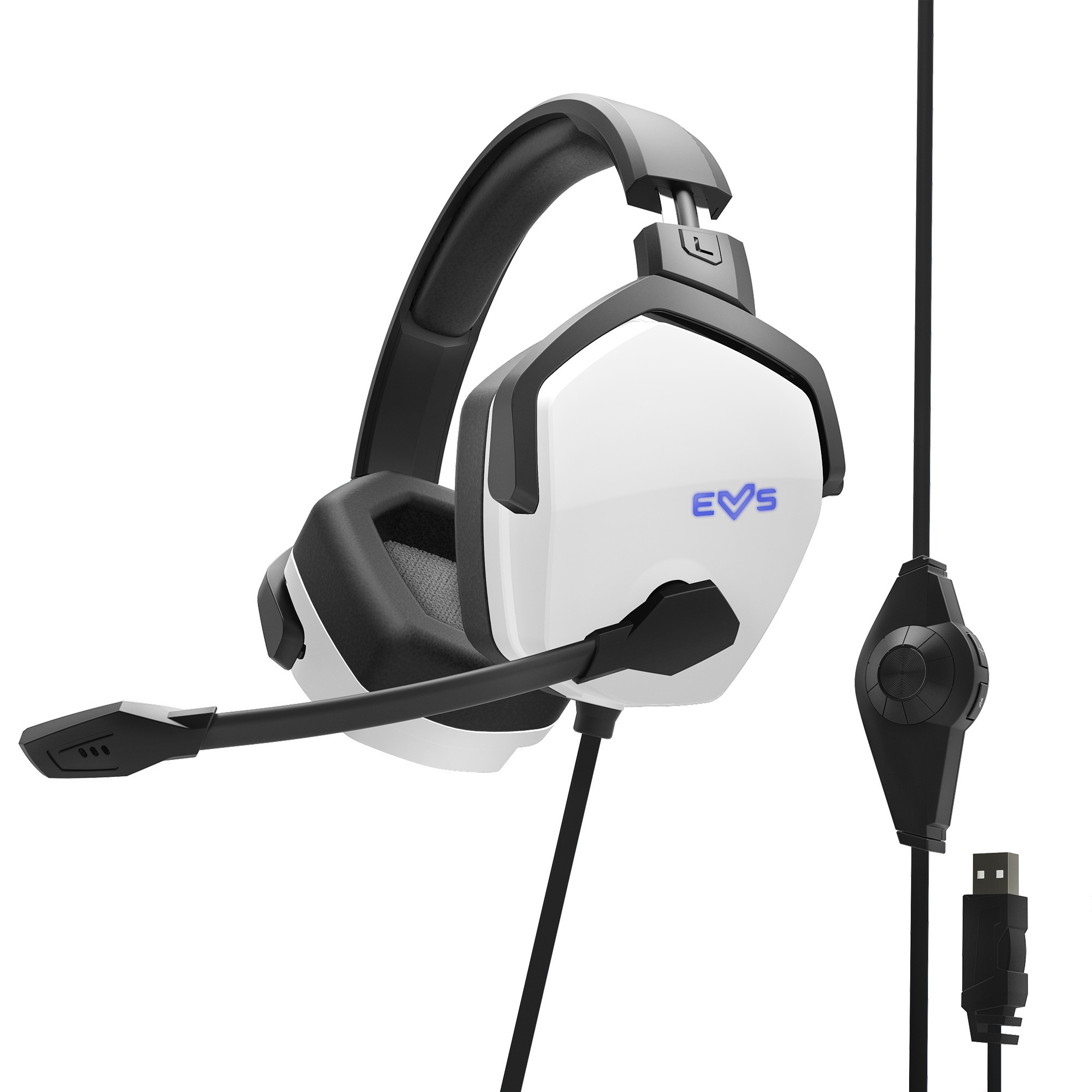 Auscultadores gamer com som surround 7.1 e luzes LED