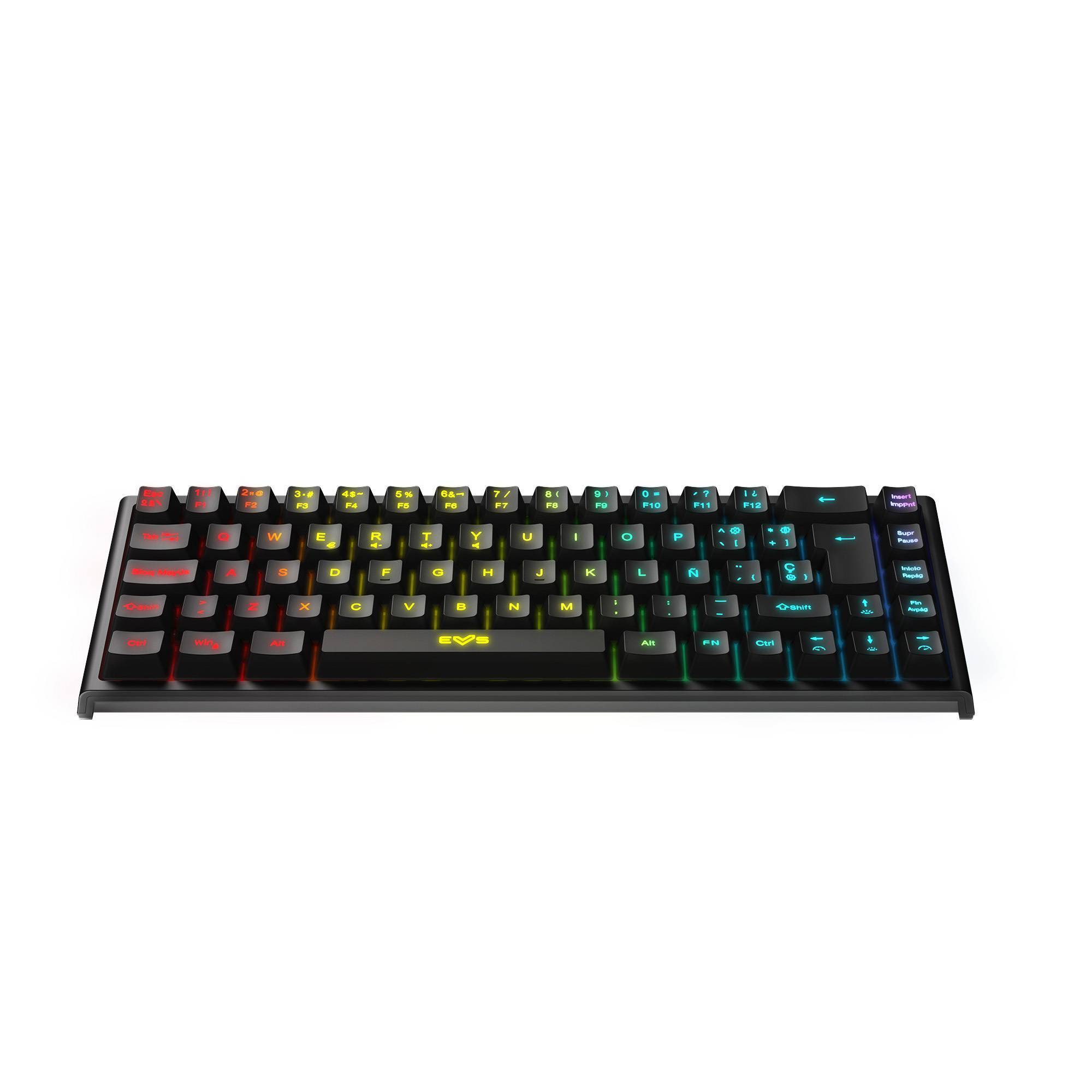 Teclado gaming inalámbrico de tamaño compacto con 68 teclas