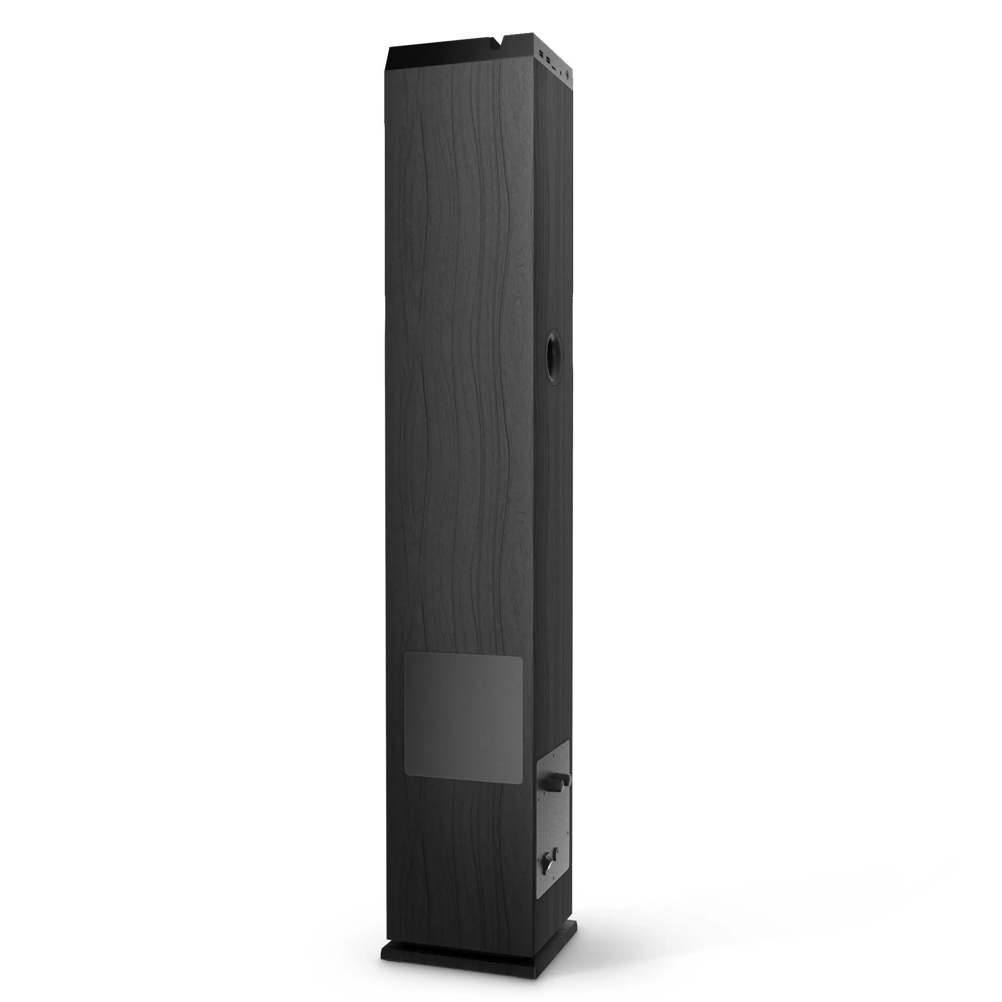 Das Naturholz-Finish der Tower 5 MAX ist perfekt, um sich in die Ästhetik Ihres Zuhauses einzufügen.